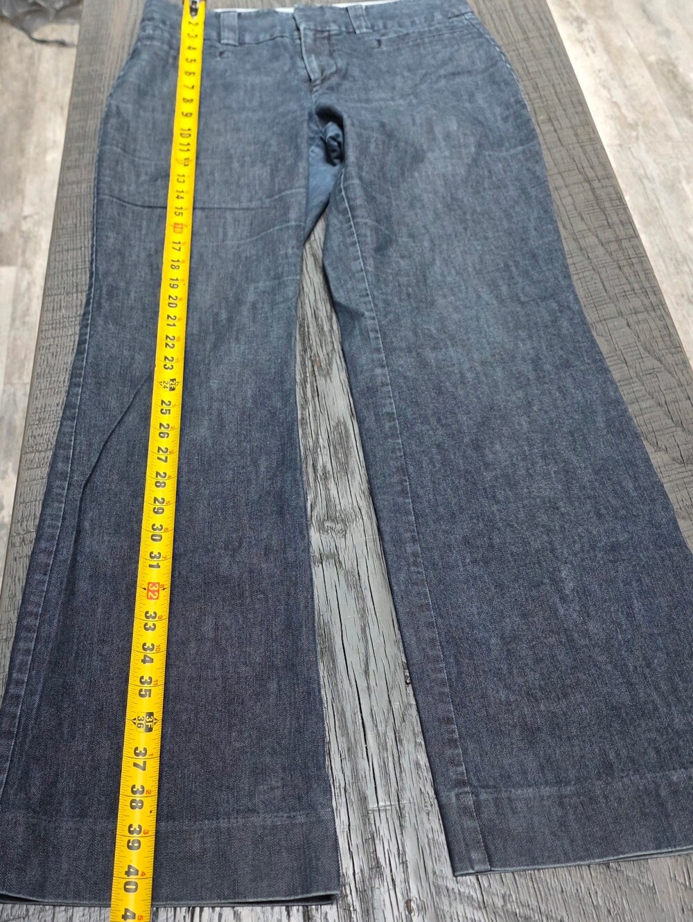 Women's GAP Stretch Curvy Wide Leg Dark Wash Denim Pants (Size:8long) - Picture 3 of 7